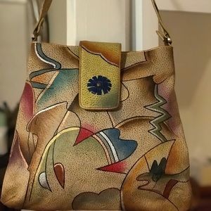 Hand Painted Leather Purse